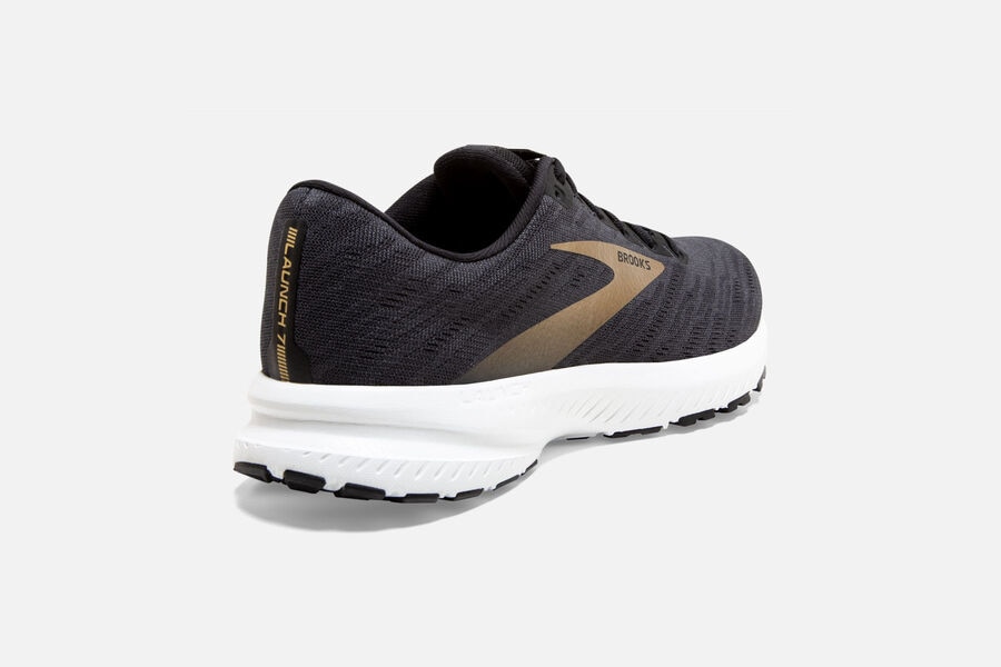 Brooks Launch 7 Road Running Shoes - Mens - Black/Gold - FC9085342